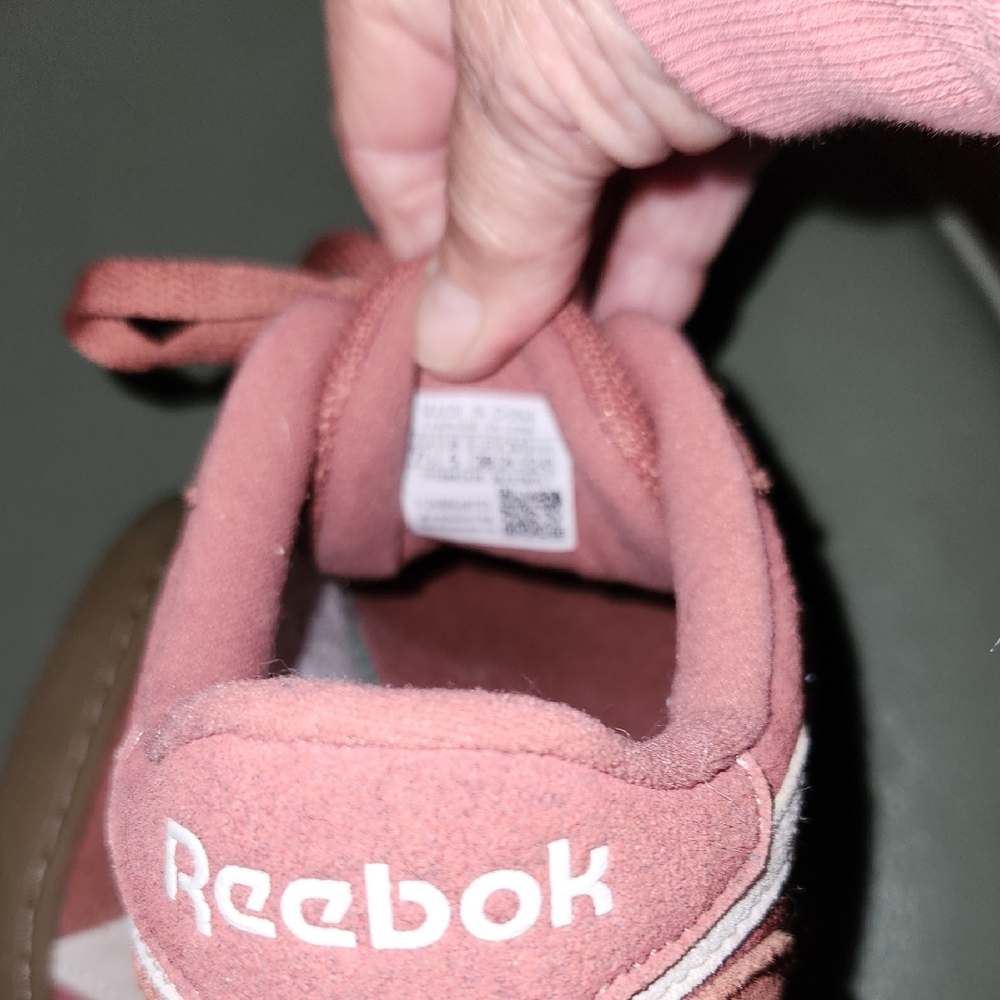 Reebok Rose Suede Sneakers with White Stripes - Picture 5 of 12